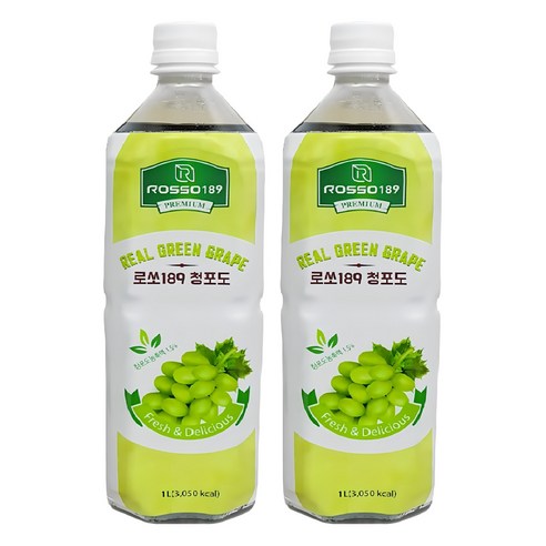 로쏘189 청포도 음료베이스, 1L, 2개