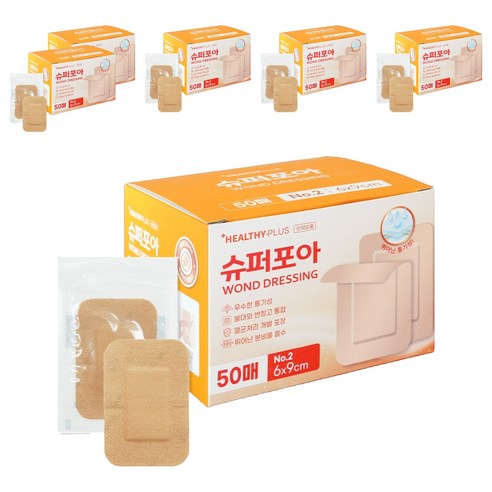 밴드골드 헬씨플러스 슈퍼포아 드레싱밴드 갈색, 50개입, 6개