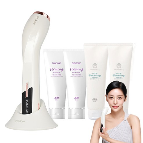 듀얼소닉 맥시멈 고주파미용기기 + 블루밍 모이스처 젤 + 퍼밍 콜라겐 젤 세트