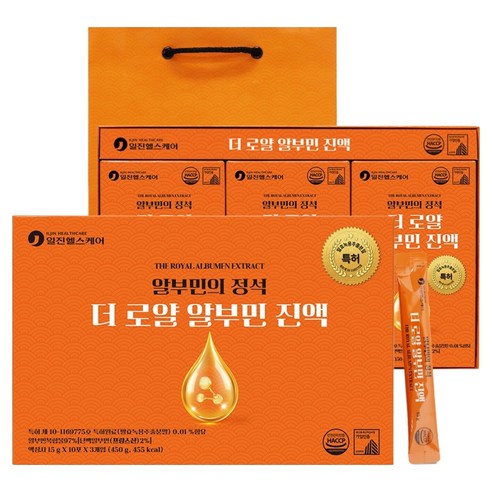일진헬스케어 더 로얄 알부민 진액 30p + 쇼핑백, 450g, 1개
