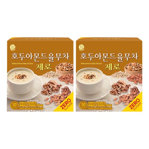 우리차 송원식품 호두아몬드 율무차 제로, 18g, 30개입, 2개