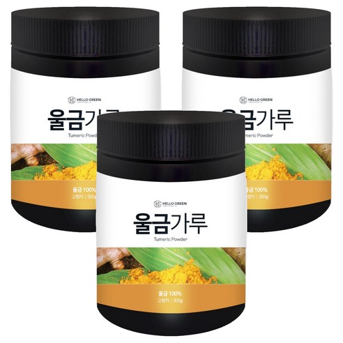 헬로우그린 울금가루, 3개, 300g