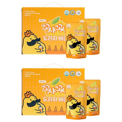 꼬샤꼬샤 도라지 배즙, 110ml, 100개