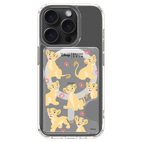 DESIGNSKIN 디즈니 라이온킹 맥세이프 카드 포켓, 패턴 날라, 1개