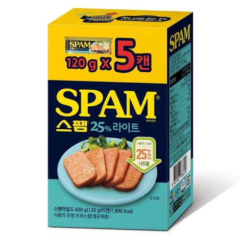 스팸 25% 라이트 노캡 5p