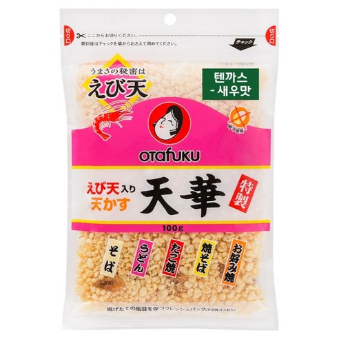 오타후쿠 텐까스 새우맛 우동 후레이크, 1개, 100g