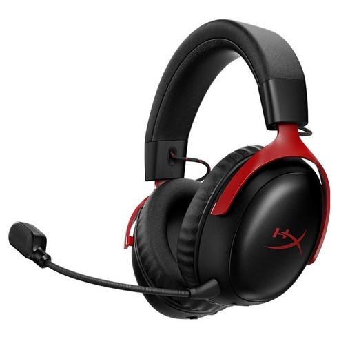 하이퍼엑스 클라우드3 S 무선 게이밍 블루투스헤드셋, A59Z0AA, Black + Red, 200시간, 멀티단자
