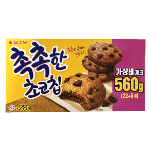 킴스클럽 오리온 촉촉한 초코칩 28입, 560g, 1개