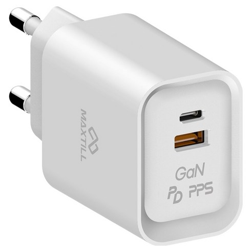 맥스틸 25W GaN 2포트 PD PPS 초고속 충전기 C타입 USB 멀티 어댑터 - 1