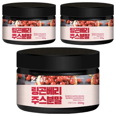조은약초 링곤베리 주스분말, 3개, 200g