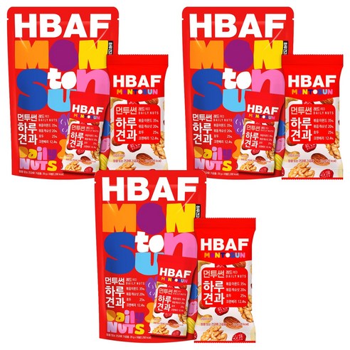 바프 먼투썬 하루견과 레드, 200g, 3개