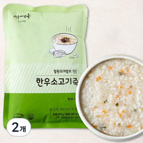 [로켓프레시] 서울마님죽 한우 소고기죽 (냉장)