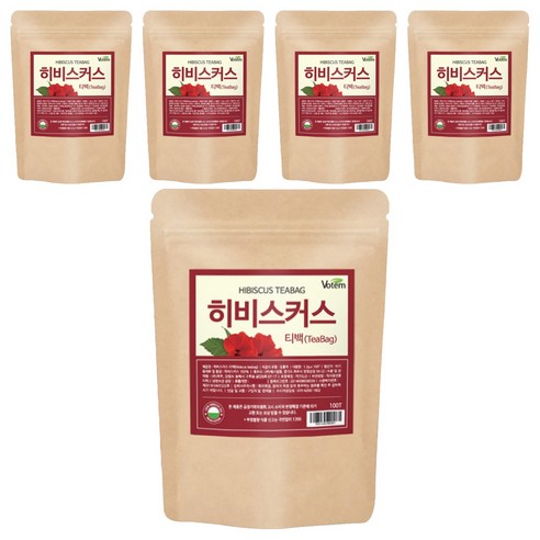 VOTEM 히비스커스 삼각티백, 1.2g, 50개입, 5개