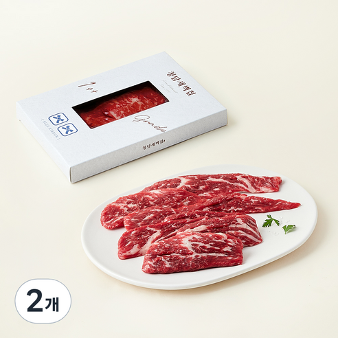 [로켓프레시] 청담새벽집 한우 1++(9)등급 삼각살 구이용 (냉장), 200g, 2개