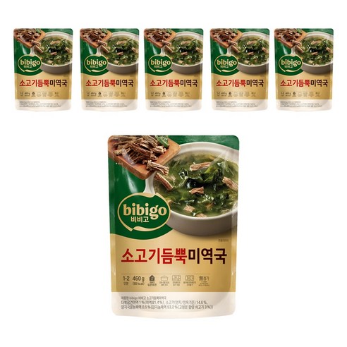 비비고 소고기듬뿍 미역국, 460g, 6개