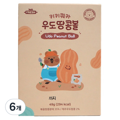 키키쿼카 우도땅콩볼, 6개, 49g