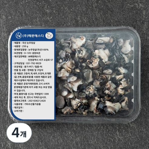살맛나요 국산 논우렁살(냉장), 250g, 4개