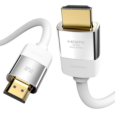 아트뮤 ULTRA HIGH SPEED HDMI 2.1 인증 케이블 NOBLE 화이트, 2m, 1개, 1개, 2m