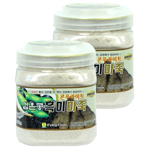 오양식품 콘푸라이트 검은콩 흑미 마죽, 800g, 2개