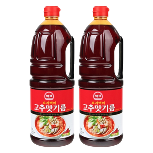 사조해표 요리백미 고추맛기름, 1.8L, 2개