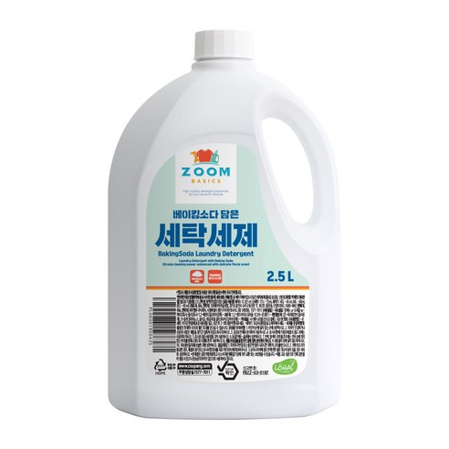 줌 베이직 베이킹소다 담은 액체세제 일반드럼겸용 본품