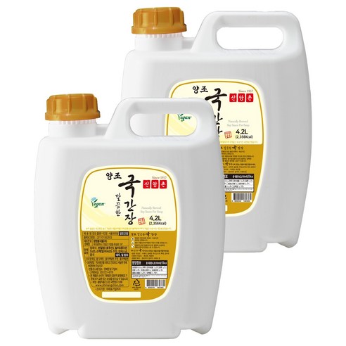 신앙촌 양조 깔끔한 국간장, 4.2L, 2개