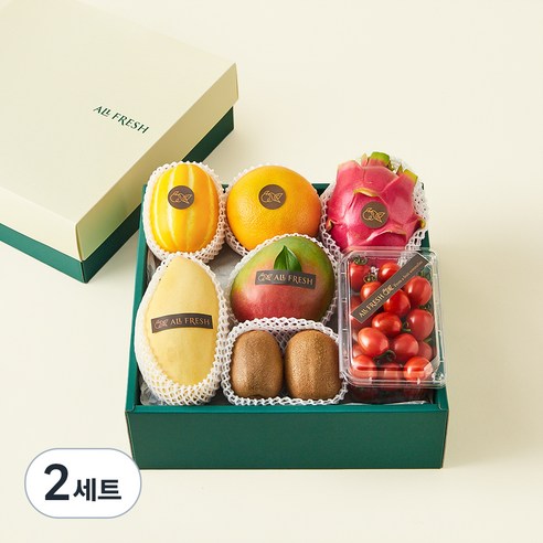 [로켓프레시] 올프레쉬 과일소믈리에 제철과일 혼합선물 4호 2.31KG +선물용 가방, 2세트