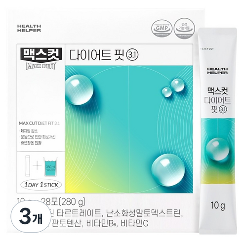 헬스헬퍼 L 맥스컷 다이어트 핏 3.1 28p, 280g, 3개