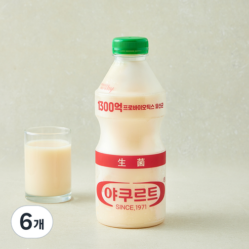 [로켓프레시] 에치와이 야쿠르트 1971, 6개, 1개입, 750ml