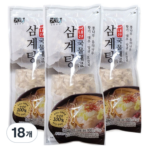 동광한방몰 종합물산 삼계탕재료 티백형, 100g, 18개