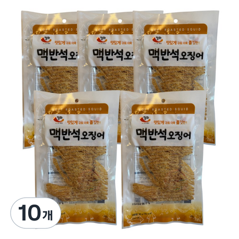 정화식품 맥반석 오징어, 35g, 10개