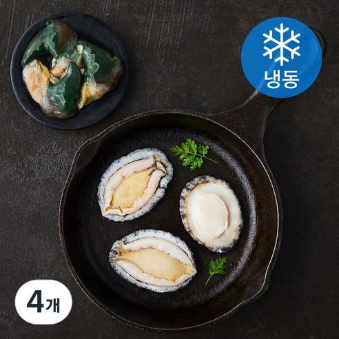 다복 청정바다를 담은 CAS로 급냉한 순살 전복 + 내장 (냉동), 90g(3미), 4개