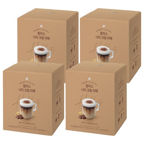 할리스 너티 크림 라떼, 20g, 20개입, 4개