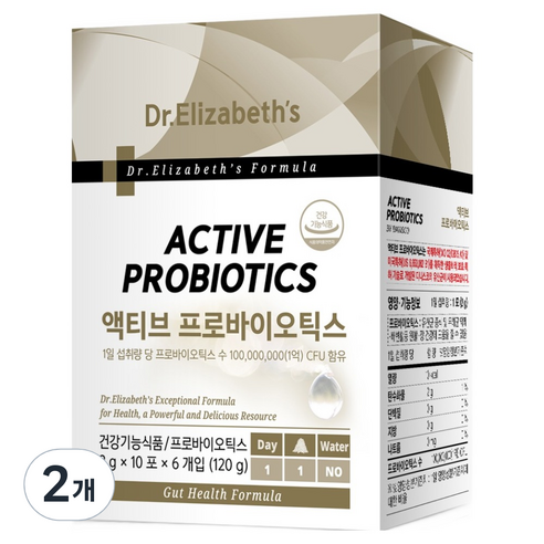 닥터엘리자베스 액티브 프로바이오틱스 60p, 120g, 2개
