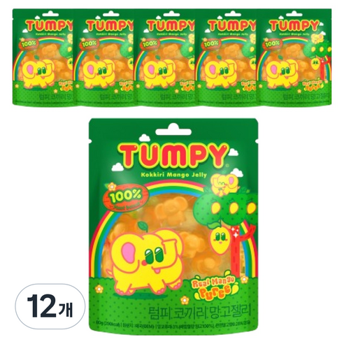 텀피 코끼리 망고젤리, 80g, 12개