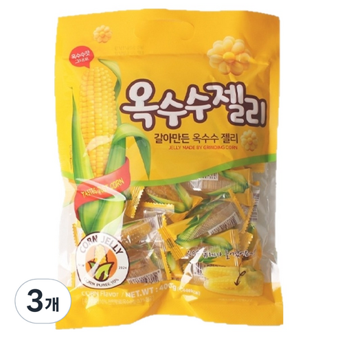 갈아만든 옥수수젤리, 400g, 3개