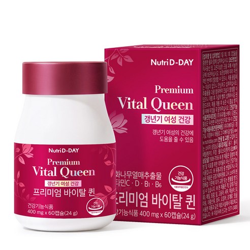 뉴트리디데이 프리미엄 바이탈 퀸 갱년기 영양제 24g, 60정, 1개