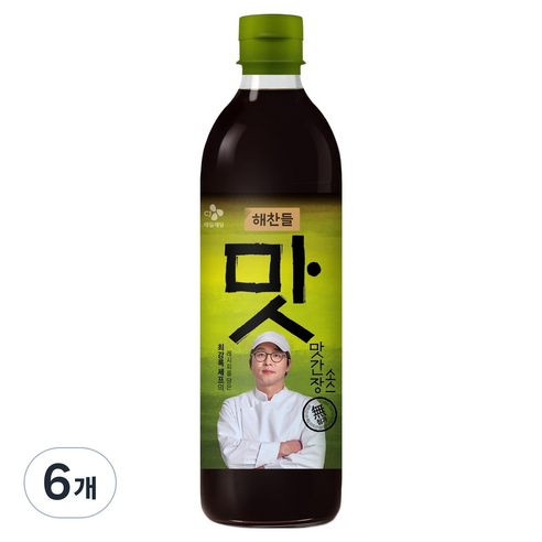 해찬들 최강록 셰프의 레시피를 담은 맛간장 소스, 6개, 450ml