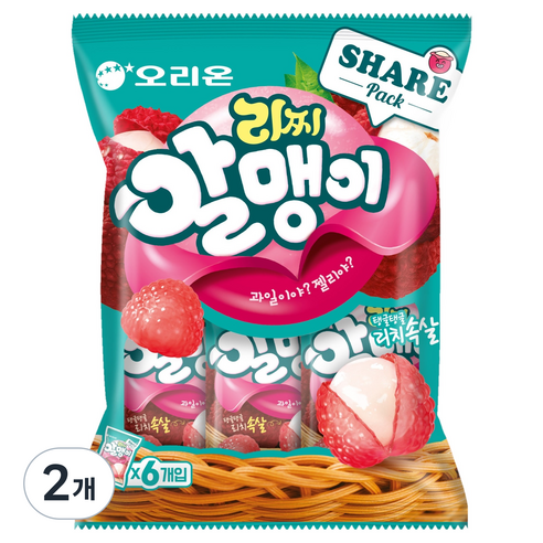 오리온 리찌알맹이 젤리 6개입
