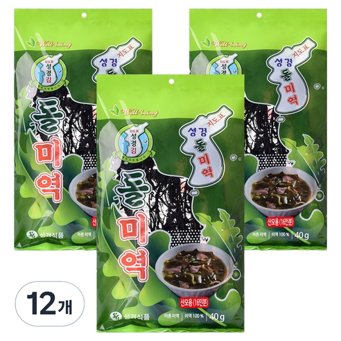 지도표성경 지도표 성경 돌미역, 40g, 12개