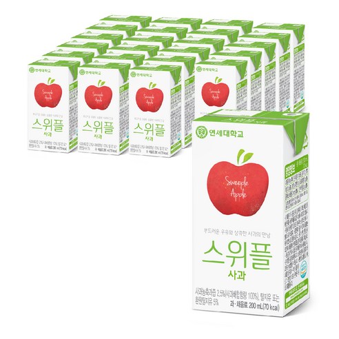 연세우유 스위플 사과음료