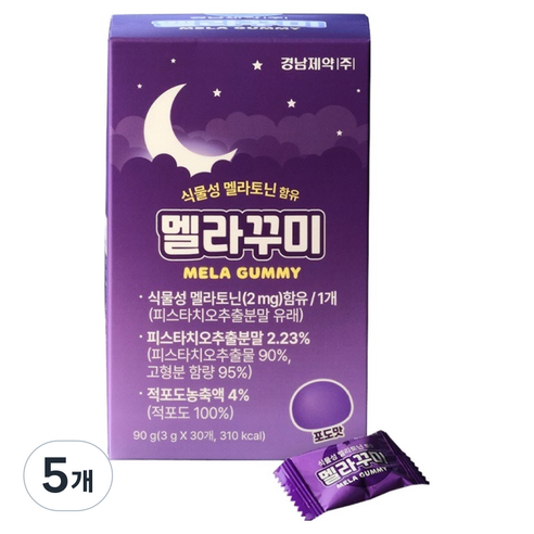 경남제약 멜라꾸미 30개입, 5개, 90g