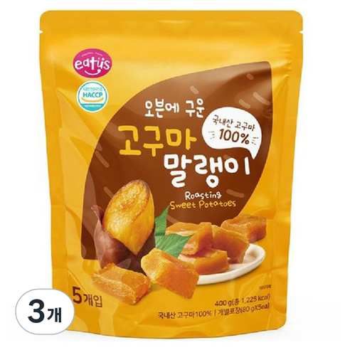 이더스 오븐에 구운 고구마 말랭이 5p, 3개, 400g