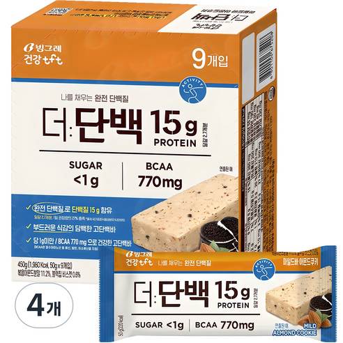 더단백 마일드 프로틴바 아몬트쿠키 9p