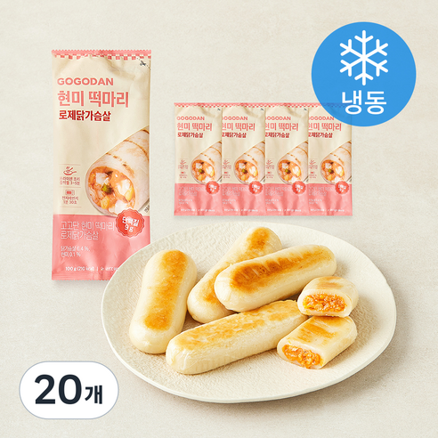 [로켓프레시] 고고단 떡마리 로제닭가슴살 (냉동), 100g, 20개, 1개입