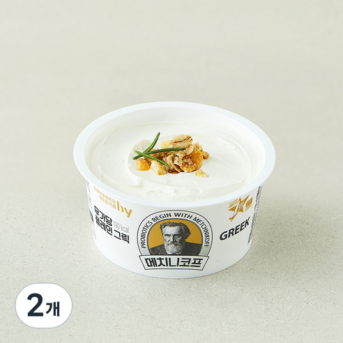 [로켓프레시] 에치와이 메치니코프 무가당 플레인 그릭, 100g, 2개