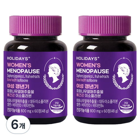홀리데이즈 여성 갱년기 회화나무열매추출물 뼈건강 이소플라본