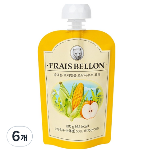 프레벨롱 짜먹는 퓨레, 초당옥수수, 100g, 6개
