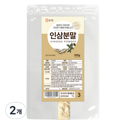 윤고집 인삼분말, 300g, 2개