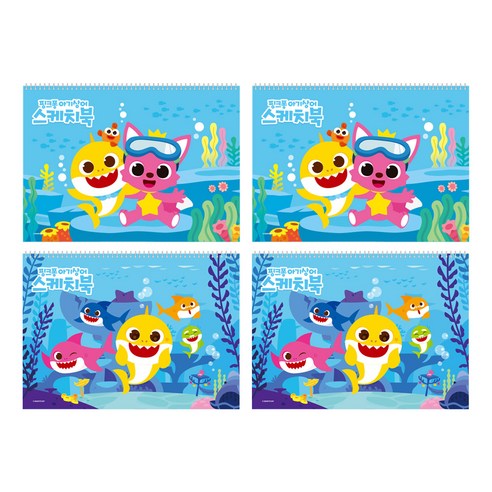 몽땅 핑크퐁 스케치북, 345 x 248 mm, 26매, 4개